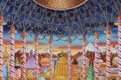 Backdrop rendering for Richmond Ballet The Nutcracker Kingdom of the sweets.