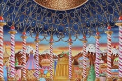 Backdrop rendering for Richmond Ballet The Nutcracker Kingdom of the sweets.