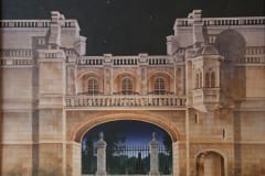 Set rendering for New York City Ballet La Sonnambula. Acrylic on paper. 20×28 inches.