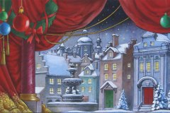 Rendering for Kansas City Ballet Nutcracker. Acrylic on paper.