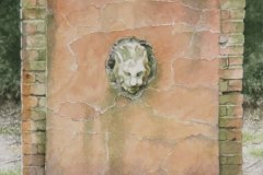 Ancient Fountain. Watercolor on Arches paper. 15x10 inches. 2023.